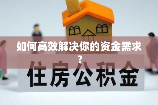 新华如何高效解决你的资金需求？